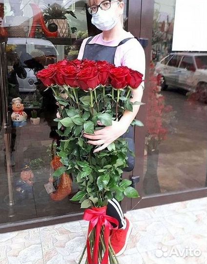 Высокие розы Доставка цветов