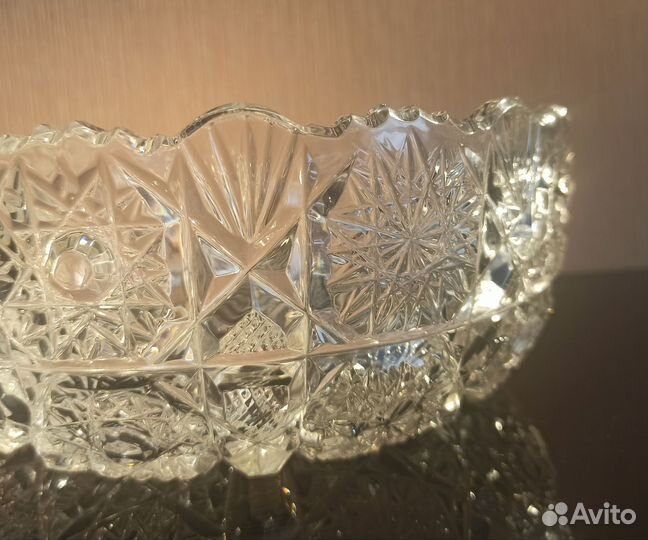 Салатник хрустальный СССР диаметр 21см