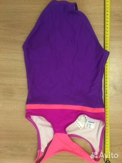 Купальник слитный и шапка для бассейна, р 140