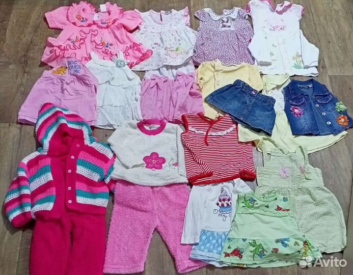 Одежда для девочки пакетом 6-9 месяцев