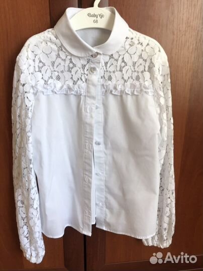 Блузка для девочки 128- 3 штуки разные