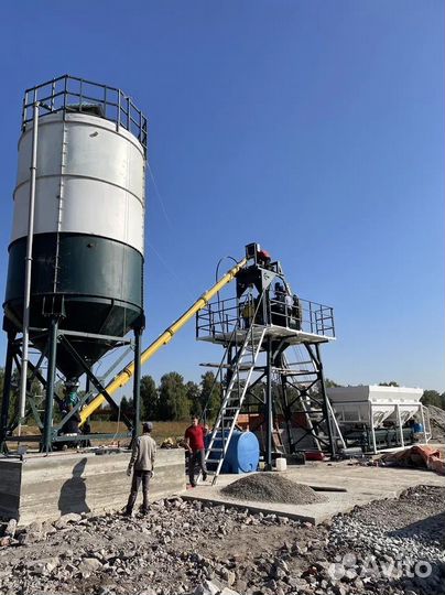 Бетонный завод скиповый 45 м3