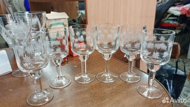 Фужеры и рюмки хрустальные, СССР