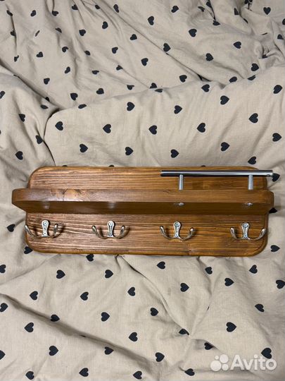 Ключница настенная натуральное дерево