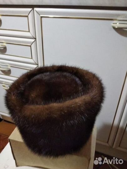 Шапка зимняя женская норковая кубанка размер 57-58