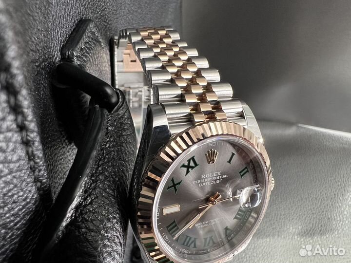 Rolex Date Just 41 Wimbledon Everose Grey