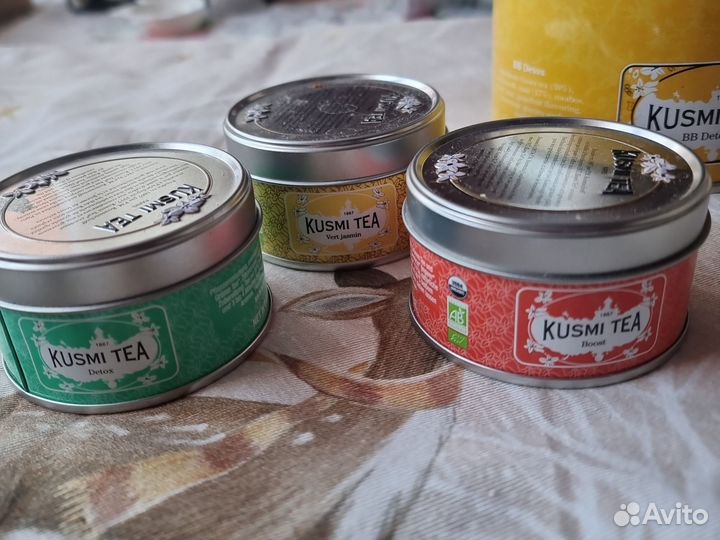 Железные банки из-под чая Kusmi