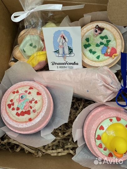 Бомбочки для ванны, Подносы из гипса, Мыло с люфой