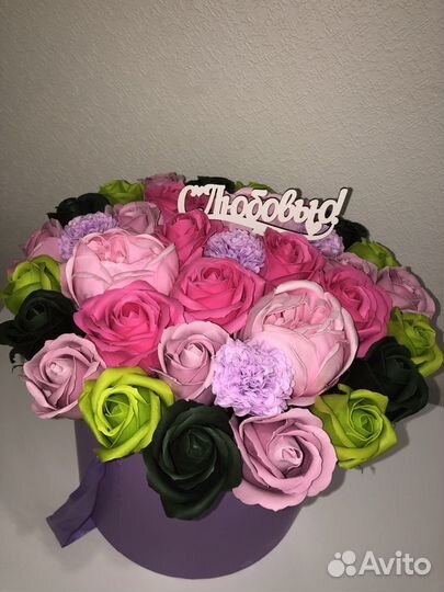 Мыльный букет роз