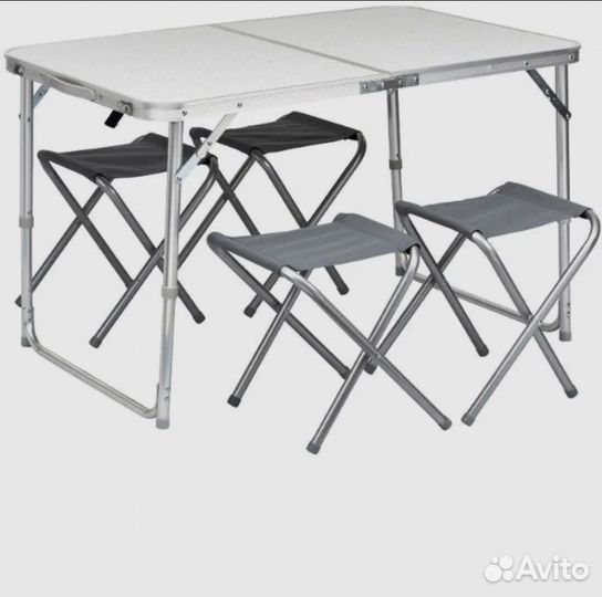 Раскладной стол туристический и 4 стула