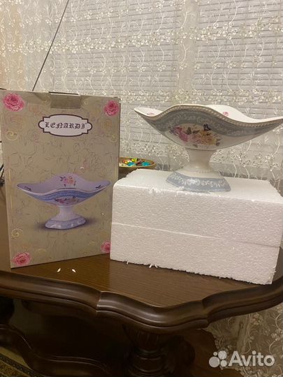 Фруктовница на ножке, новая