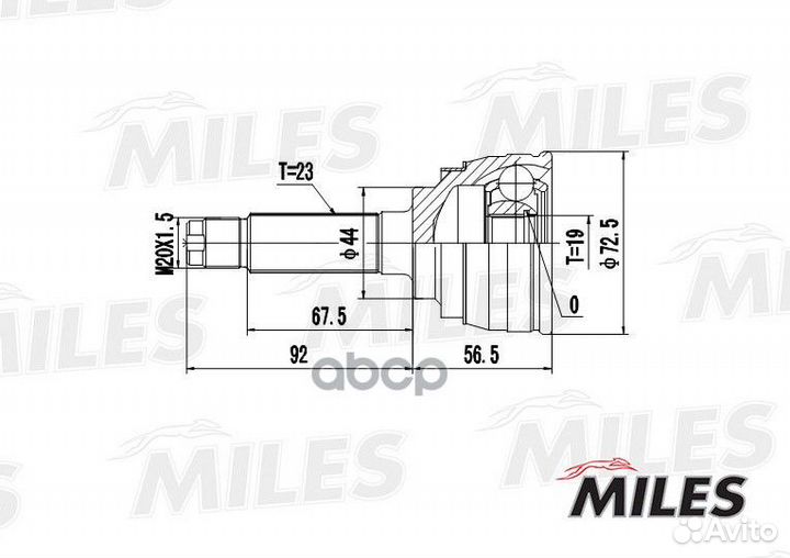 Шрус наружный daewoo tico 0.8 95- (GKN 302984)