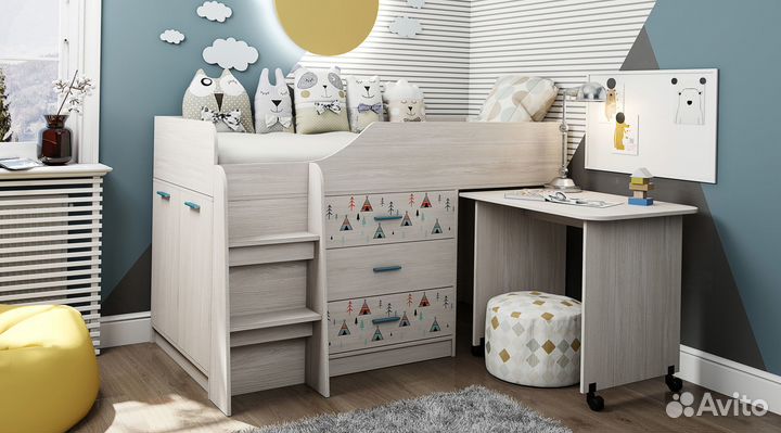 Кровать чердак