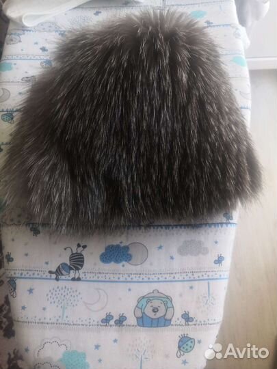 Шапка из чернобурой лисы зимняя