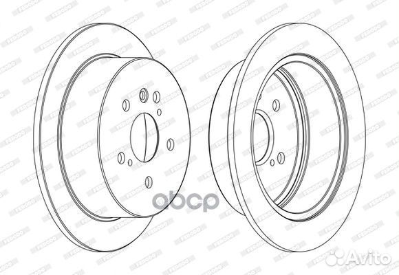 Диск тормозной lexus RX -08 задн. DDF1545C Ferodo