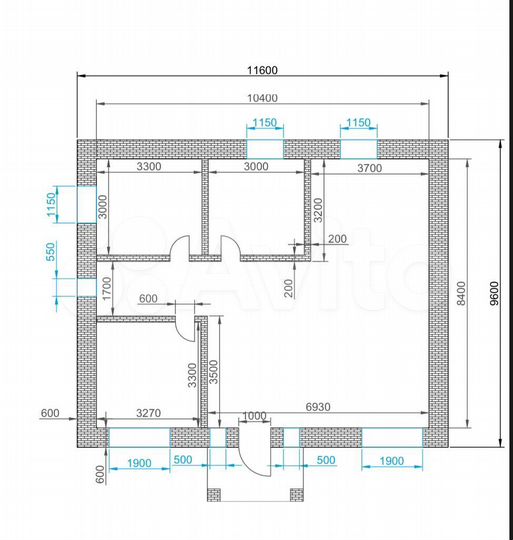 Коттедж 90 м² на участке 6 сот.
