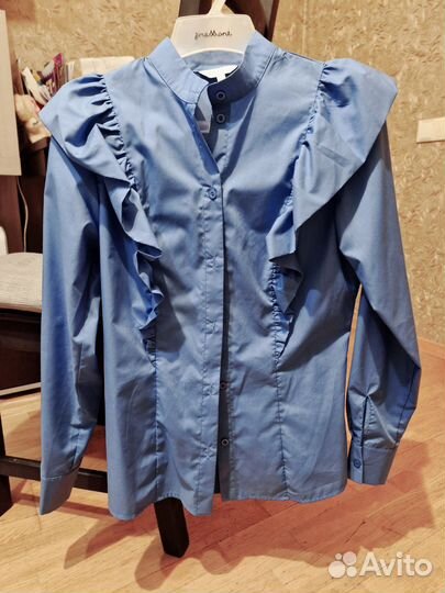 Блузка рубашка с воланами