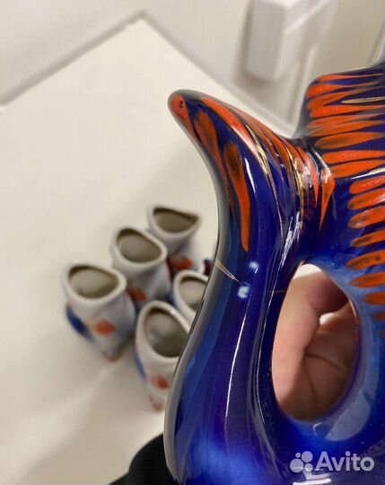 Графин и 6 стопок Рыбки СССР зхк