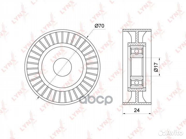 PB-5147 ролик натяжной VW Golf/Bora/Sharan 1.6