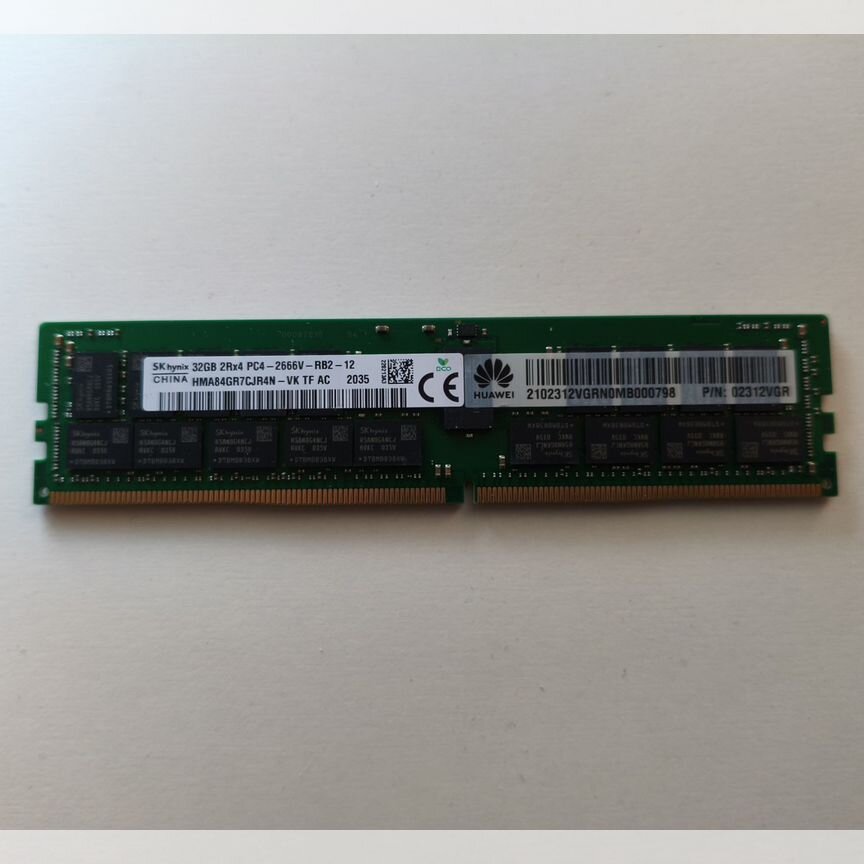 [PC4-266] 32 Gb 2666 2rx4 Rdimm Sk Hynix Huawei, Склад 35 Шт