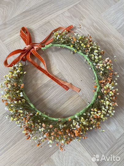 Венок на голову из гипсоыилы (сухоцвет)