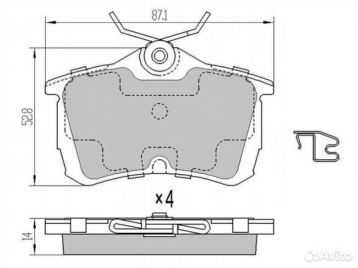 Колодки тормозные зад honda accord CF/CL