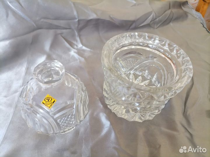 Ваза конфетница СССР, хрусталь