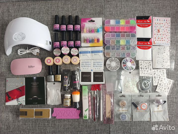 Набор для маникюра и наращивания ногтей Nail box