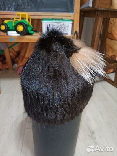 Шапка вязаная норка