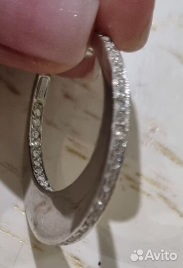 Серьги из серебра с феонитами