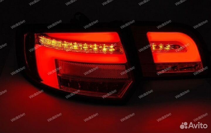 Фонари Audi A3 8P 08-12 5D Led красно-тонированные