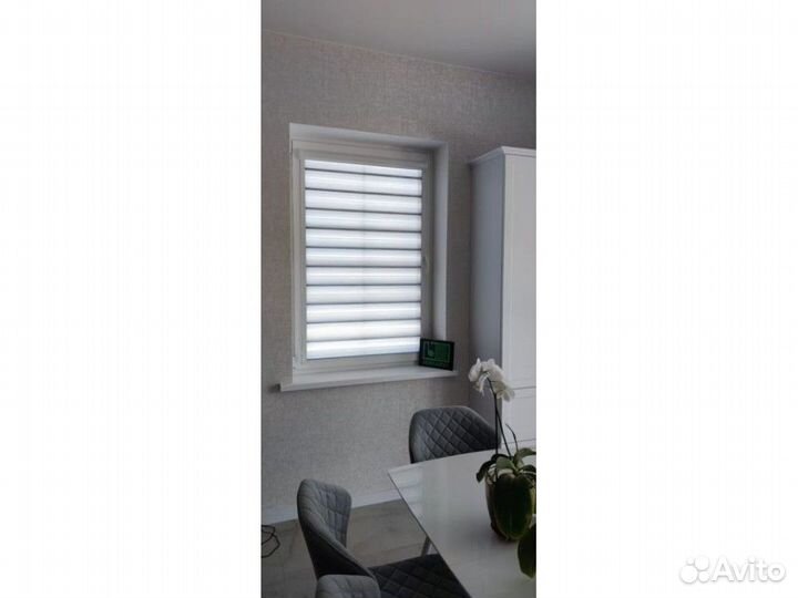 Рулонные шторы день ночь зебра T588