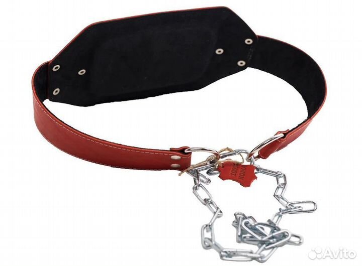 Пояс кожаный с цепью