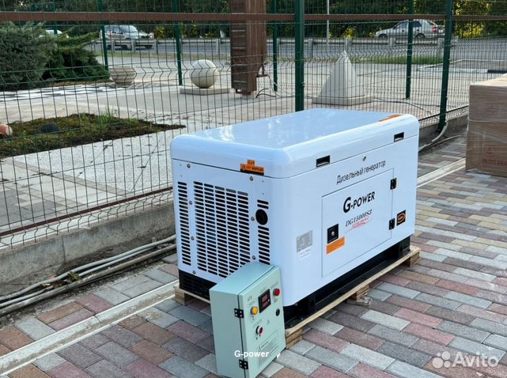 Дизельный генератор 13 кВт G-power DG15000S однофа