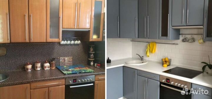 Замена фасадов старой кухни или шкафа
