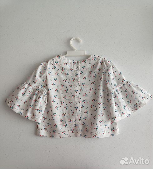 Блузка нарядная хб 98-104 / топ / футболка хб