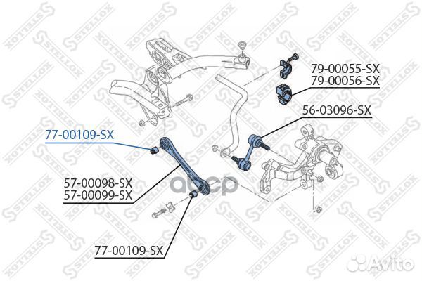 77-00109-SX сайлентблок заднего продольного рыч