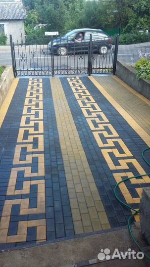 Укладка тротуарной плитке брусчатки