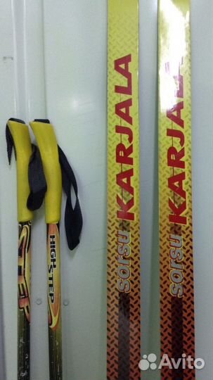 Беговые пластиковые лыжи Karjala + лыжные ботинки