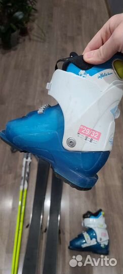 Горные лыжи fischer rase 100, ботинки 29\32, палки