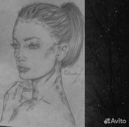 Портрет по фото карандашом