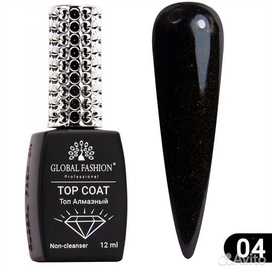 Топ с глиттером Galaxy Top Coat 04, 12 мл