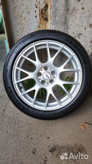 Диски Tom's 5x100 R17 с резиной Pilot Sport 205/50