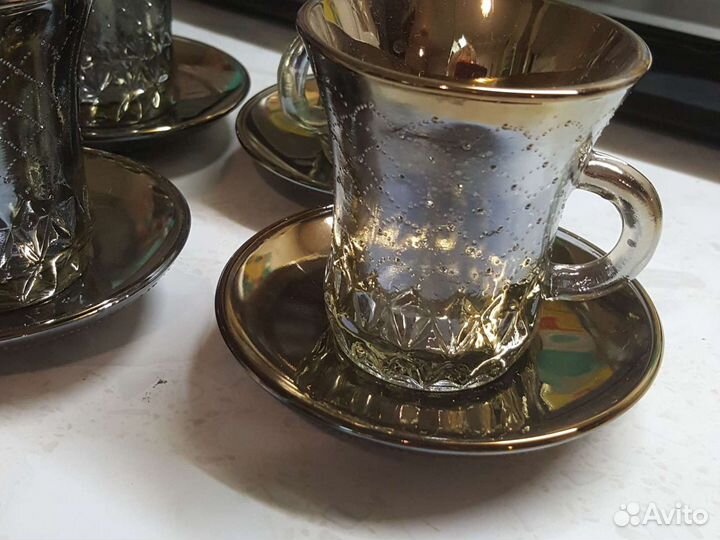 Кофейный набор золотистый