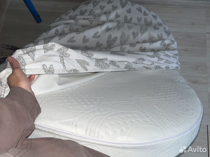 Кровать круглая овальная Папа Карло+2 матраса