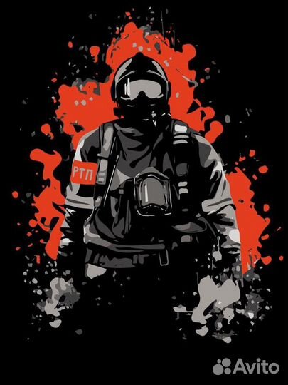 Футболка с принтом в стиле минимализм №1-35HG