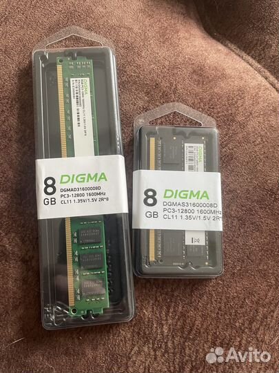 Ddr 3 оперативная память 8г 1600 / 4г 1333