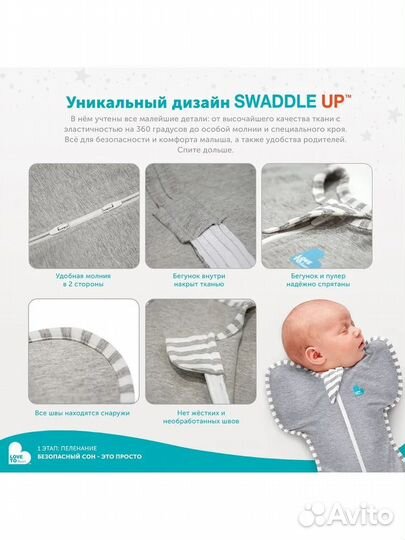 Пеленка кокон SwaddleUp (Love to Dream) NB 1.0TOG