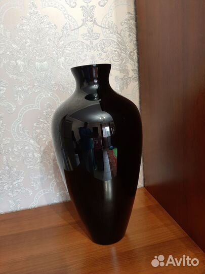 Ваза напольная стекло интерьерная 48см