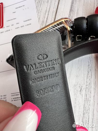 Ремень valentino натуральная кожа Люкс